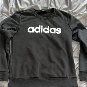 Adidas Black Crewneck Sweater with Iconic Logo